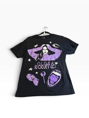 S Black and Purple Olivia Rodrigo Graphic Tee